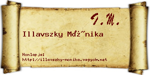 Illavszky Mónika névjegykártya